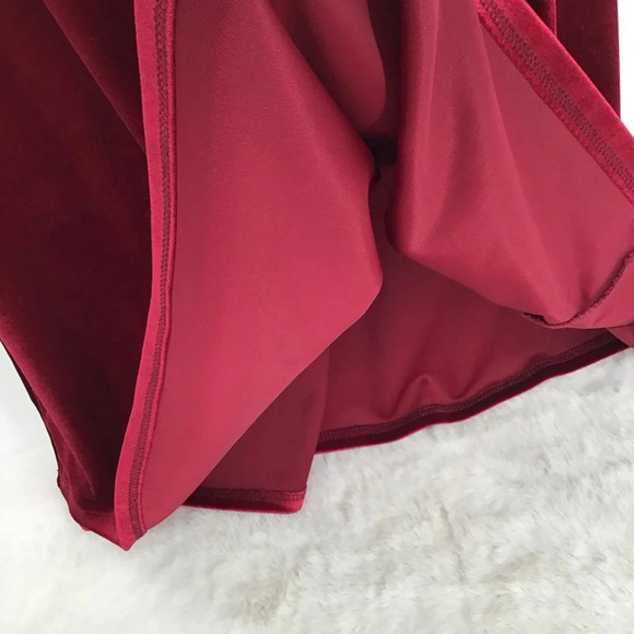 Nick & Nash Sleeveless Stretch Velvet Dress Burgandy Holiday Party Size Medium - Picture 5 of 7